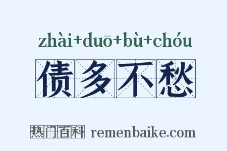 债多不愁是什么意思的图片